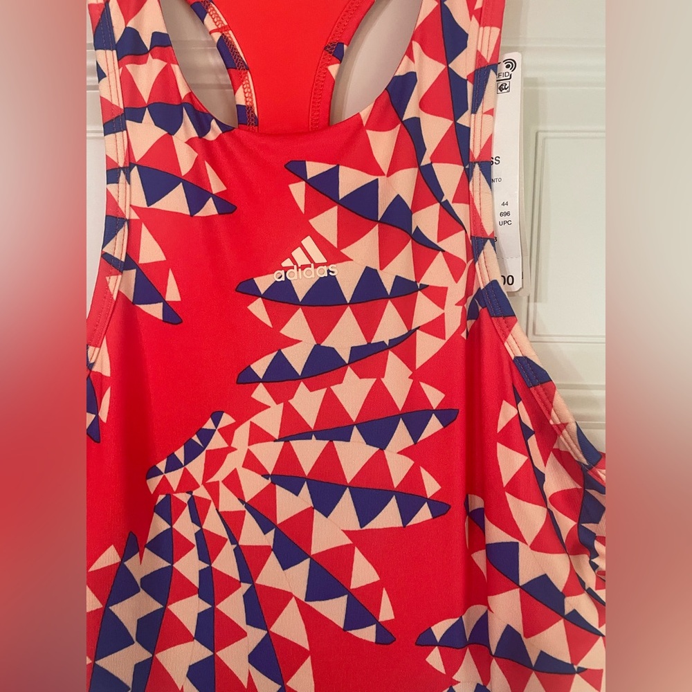 NEW Adidas Farm Rio Psychedelic Wave Red Orange Cut Out Dress Large Festival - Picture 5 of 14